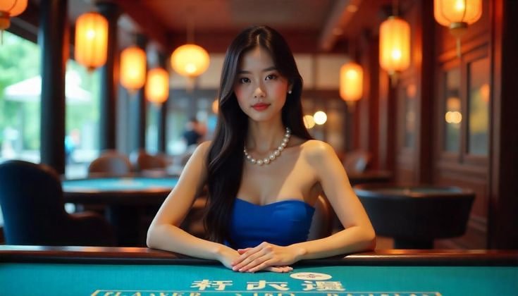 Live Sic Bo dealer shaking dice in glass cage